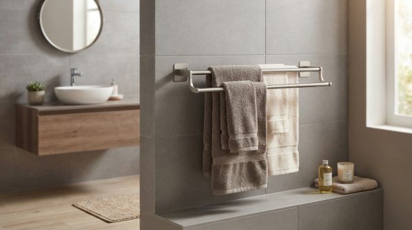10 idées élégantes de porte-serviette sans perçage pour la salle de bain