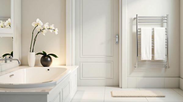 Rendez votre salle de bain chic avec un porte-serviette sans percer